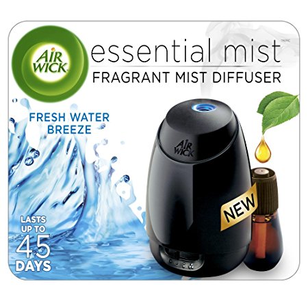 Air Wick Essential Mist Fragrance Oil Diffuser Kit (Gadget   1 Refill), Fresh Water Breeze, Air Freshener