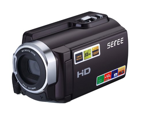 Sereer HDV-501 FHD 1080P Camcorders WIFI Connection 60FPS Dual SD Slot Night Vision External Battery 20MP 16X Digital Zoom 3 Inch Touch Screen Camera