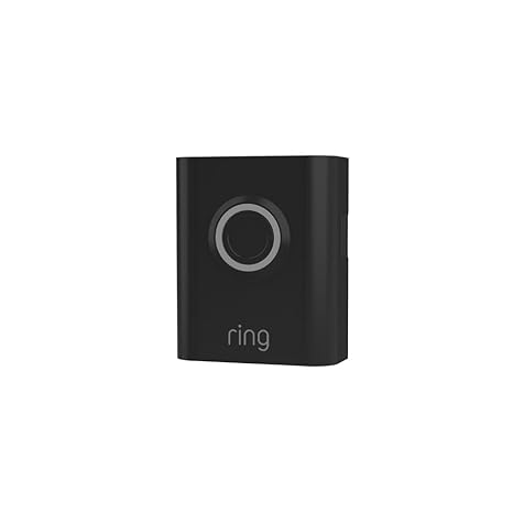 Ring Interchangeable Faceplate for Doorbells - Video Doorbell 3, Video Doorbell 3 Plus, Video Doorbell 4, Battery Doorbell Plus - Smooth Black