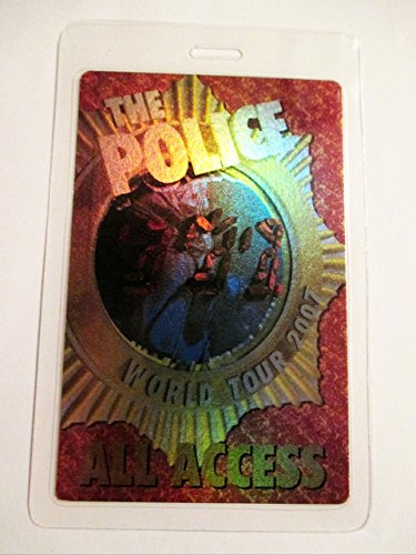 2007 The Police Sting World Tour Hologram Laminated Backstage Pass All Access