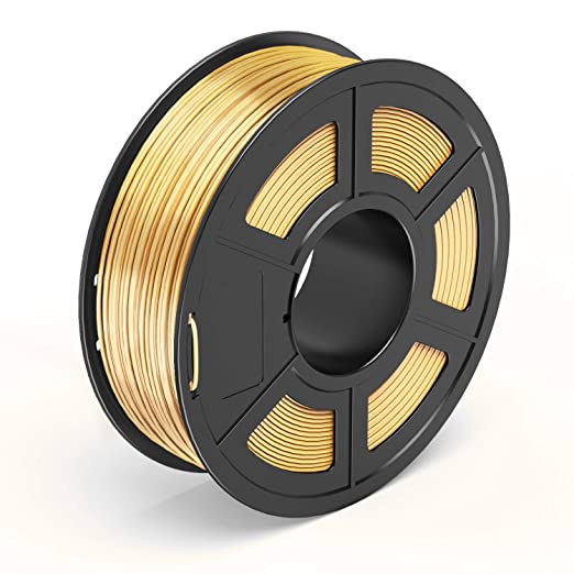 TECBEARS Shiny Silk Gold PLA 3D Printer Filament 1.75, Dimensional Accuracy  /- 0.02 mm, 1 Kg Spool, Pack of 1