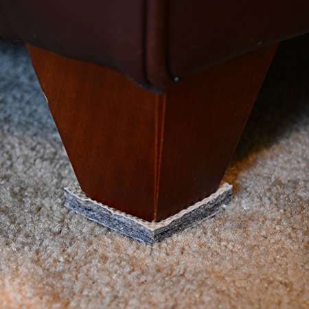 DURA-GRIP® Non-Slip Gripper Pads STOP FURNITURE FROM SLIDING ON CARPET - No Sticky Mess (5 inch square - set of 4)