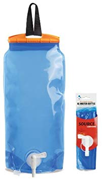 Source Outdoor Liquitainer Water Bottle, 4-Liter, Transparent Blue by Source Outdoor