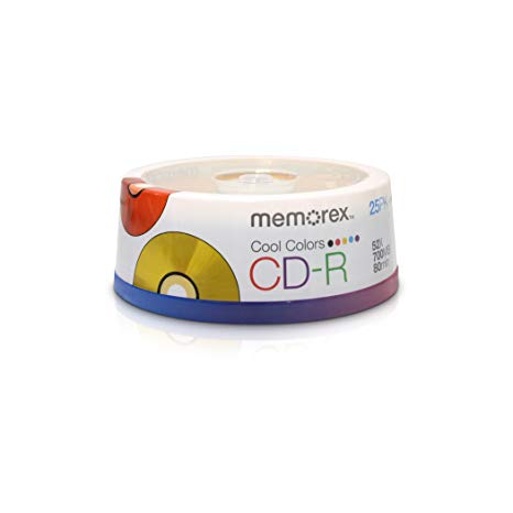 Memorex 700MB/80-Minute 52x CD-R Media (Cool Colors, 25-Pack Spindle) (Discontinued by Manufacturer)