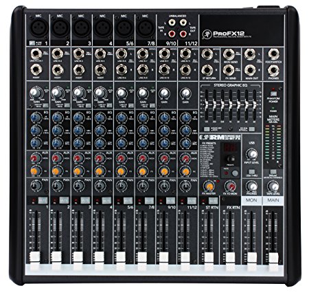 Mackie PROFX12 12-Channel Compact Effects Mixer with USB