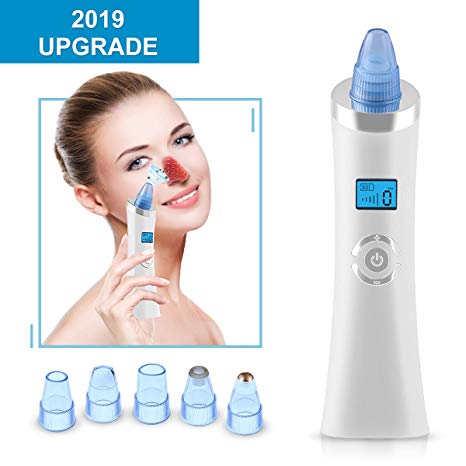 Blackhead Remover Pore Vacuum-Professional Blackhead Extractor Facial Pore Cleaner with 6 Microcrystalline Head and 5-level suction
