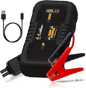 EcoNour CS30 Car Battery Jump Starter - 4000A Battery Jumper Starter Portable, 12V Jump Starters Car Battery Charger with SOS & Jumper Cable, Ideal for All Gas & 10L Diesel Engines (25000 mAh)