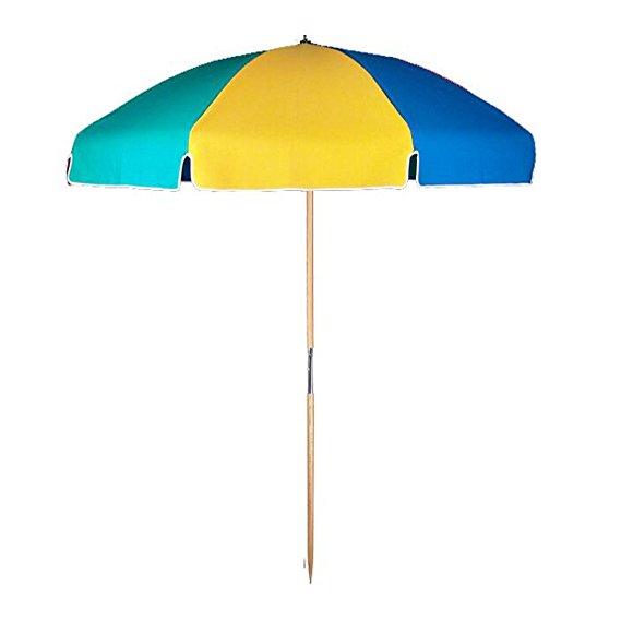 7.5 ft.Steel Commercial Grade Beach Umbrella with Ash Wood Pole