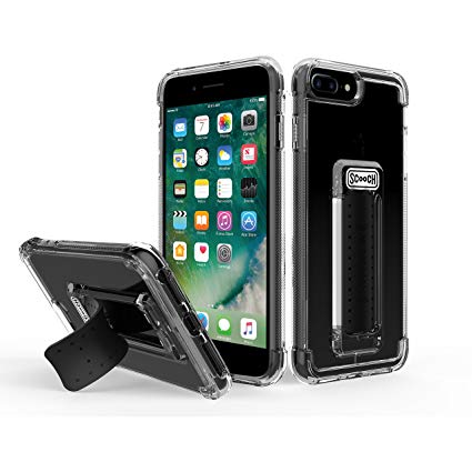 Scooch Wingman 5-in-1 Case for iPhone 8 Plus (Also fits 7 Plus, 6S Plus, 6 Plus) (Clear)