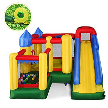 Giantex Mighty Inflatable Bounce House Castle Jumper Moonwalk Bouncer w/ 680W Blower