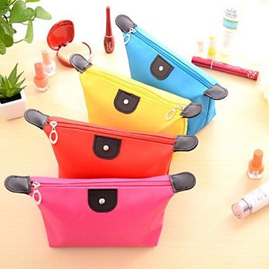 QINF Candy Color Folding Waterproof Cloth Cosmetic Bag Handbag(Assorted Color)