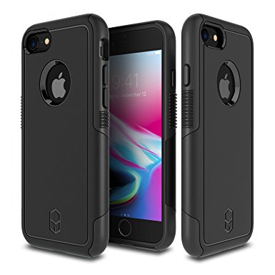 iPhone 8 Case, iPhone 7 Case Patchworks Level Aegis Series in [Black] - Heavy Duty Protection Slim Fit Rugged Dual Layer Hard Strong Grip Defense Case For Apple iPhone 8 / iPhone 7