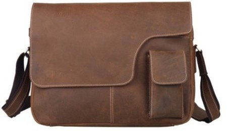 Apollo Men's Top Quality Full Grain Horse Cowhide Leather Briefcase / Shoulder Bag / Messenger Bag / Satchel Fit 15'' Laptop