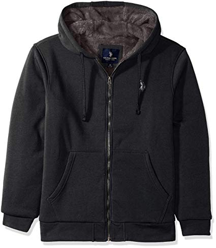 U.S. Polo Assn. Men's Sherpa Lined Fleece Hoodie,