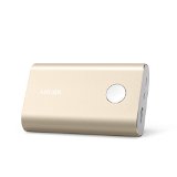 Quick Charge Anker PowerCore 10050 The Worlds Smallest 10000mAh Portable Charger with Premium Aluminum Shell and Qualcomm Certified Quick Charge 20 Technology Gold
