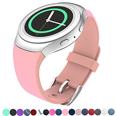 Lakvom Silicone Sport Style Watch Band for Samsung Gear S2 - Vintage Rose