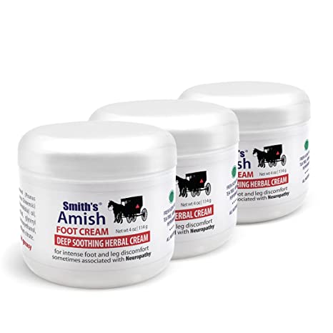 Smith's Amish Foot Cream Deep Soothing, Calming to Feet and Legs 3 Pack