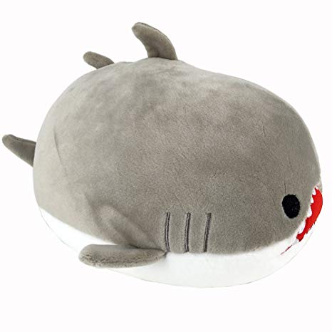 Garwarm Shark Stuffed Animals Plush Toy,Nano Foam Particles Plush Toy,Gray,8 Inch,1 Piece