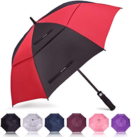 ZOMAKE Golf Umbrella 58/62/68 Inch, Large Windproof Umbrellas Automatic Open Oversize Rain Umbrella with Double Canopy for Men - Vented Stick Umbrellas