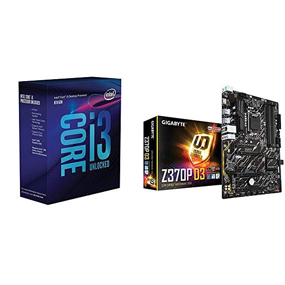 Intel Core i3-8350K Desktop Processor with D3 (Intel LGA1151/ Z370/ ATX/ M.2/ GbE LAN with 25KV protection/ RGB Fusion/ Smart Fan 5/ USB 3.1/ ALC887/ HDMI/ Anti-Sulfur Resistors/ Motherboard)