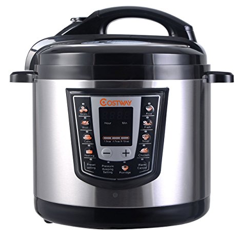 Giantex 1000 Watt 6-quart Electric Pressure Cooker Brushed Stainless Steel