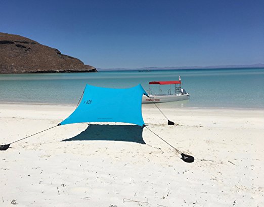Neso Tents Beach Tent with Sand Anchor, Portable Canopy SunShade - 2.1m x 2.1m - Patented Reinforced Corners