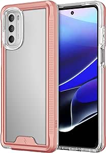 Zizo ION Series for Moto g Stylus 5G (2022) Case - Military Grade Drop Tested with Tempered Glass Screen Protector - Rose Gold