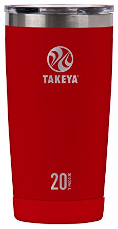 Takeya Actives Insulated Stainless Tumbler with Flip Lid, 20oz, Fire