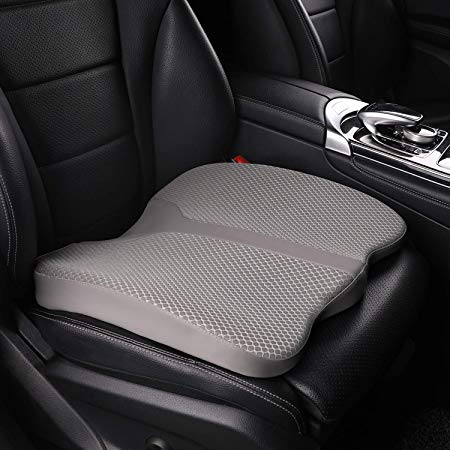 LARROUS Car Memory Foam Heightening Seat Cushion,Tailbone (Coccyx) and Back Pain Rrelief Cushion,Office Chair,Wheelchair and More.