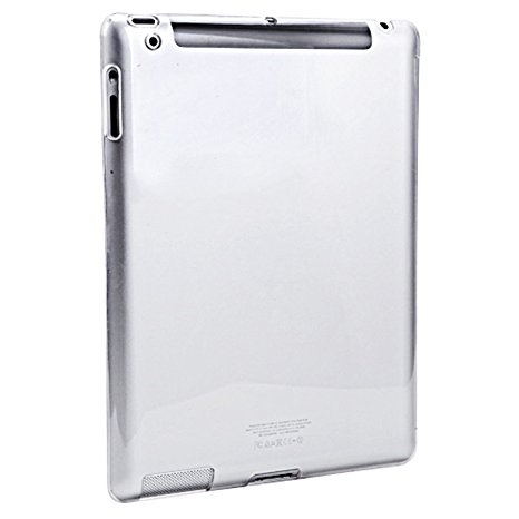 HDE iPad 2 Clear Hard Back Case See Thru Snap Shell Cover for Apple iPad 2/3/4 (Clear)