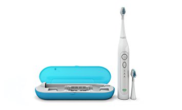 Dazzlepro Elite Sonic Toothbrush with USB Sanitizing Storage Case, Sky, 1.10 Pound