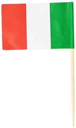 Beistle 60111 Italian Flag Picks 2.5-Inch (50-Count) , Red/Green/White