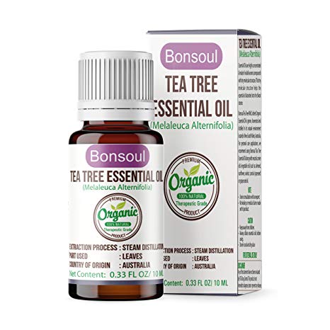 BONSOUL 100% Pure Organic Tea Tree Essential Oil - 10 ml