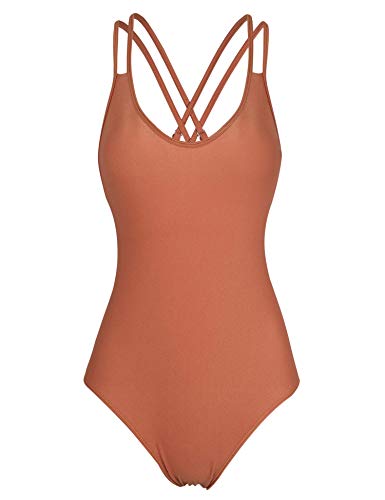 MarianVida Women One Piece Swimsuit Strap Low Back Bathing Suit