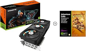 GIGABYTE GeForce RTX 4080 Super Gaming OC Carte Graphique – Cœur 2595 MHz, mémoire 16 Go GDDR6X 23000 MHz 256 Bits, PCI-E 4.0, 3 x DP 1.4, 1 x HDMI 2.1a, NVIDIA DLSS 3.5, GV-N408SGAMING OC-16GD