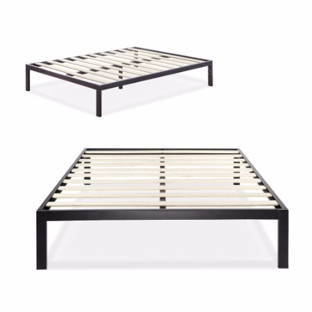 Zinus Modern Studio Platform 3000 Metal Bed Frame/Mattress Foundation, no Boxspring needed, Wooden Slat Support, Queen