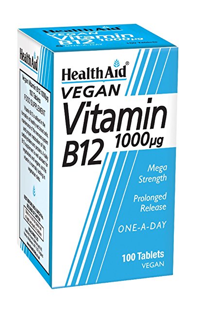 HealthAid Vitamin B12 (Cyanocobalamin) 1000ug - Prolong Release - 100 Tablets