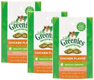 Greenies Smartbites Feline Hairball Remedy 2.1 oz Chicken | 6 Pack | Cat Treats