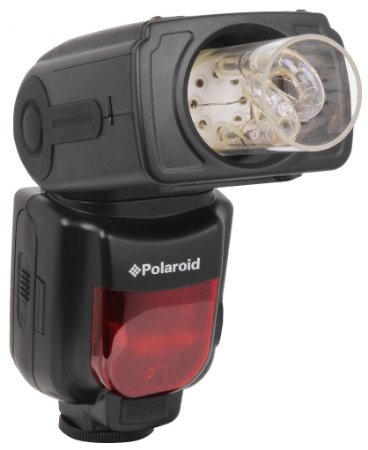 Polaroid PL-135 Bare Bulb Power Zoom Bounce & Swivel Flash For The Canon Digital EOS M, Rebel SL1 (100D), T5i (700D), T5 (1200D), T4i (650D), T3 (1100D), T3i (600D), T1i (500D), T2i (550D), XSI (450D), XS (1000D), XTI (400D), XT (350D), 1D C, 7D, 7D Mark II, 70D, 6D, 60D, 60Da, 50D, 40D, 30D, 20D, 10D, 5D, 1D X, 1D, 5D Mark 2, 5D Mark 3, G1 X, G1 X Mark II, G16, G15, G12, G11, G10, G9, SX50 Digital SLR Cameras (Updated Bulb)