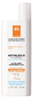 La Roche-Posay Anthelios 50 Mineral Ultra Light Sunscreen Fluid for Face, Water Resistant with SPF 50