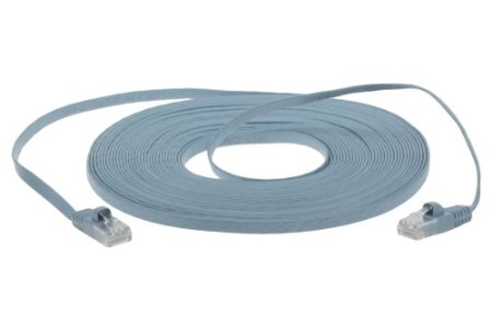 SF Cable 60 ft Premium Ultra Flat CAT6 550 MHZ Network Patch Cable Blue