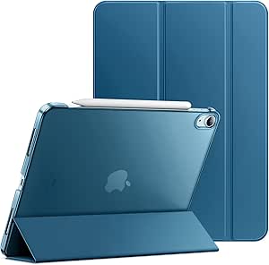 JETech Case for iPad Air 11-Inch M2 (2024), iPad Air 5/4 (2022/2020 5th/4th Generation 10.9-Inch), Slim Stand Hard Back Shell Cover with Auto Wake/Sleep (Blue)