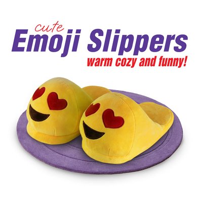 Emoji Cute Cartoon Slippers - Warm Cozy Soft and Funny Comfort - Slip Grip Bottoms Slipper