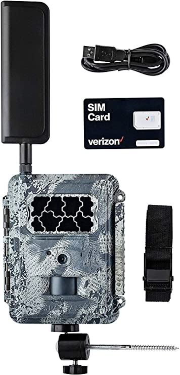 New Spartan 4G LTE GoCam Verizon Wireless Trail Camera with Spartan Quick Aim Mount, Motion Activated Night Vision Game Camera Comes with IP65-rating Water-Resistant Construction. Color(Blackout)