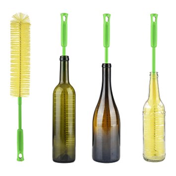 17” Extra Long Bottle Cleaning Brush Cleaner for Washing Narrow Neck Beer, Wine, Kombucha, Thermos, Nalgene, Carafe, Yeti, S’well, Brewing Bottles