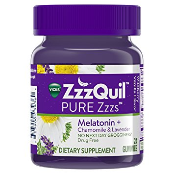 Vicks ZzzQuil PURE Zzzs Melatonin Sleep Aid, 24 Gummies