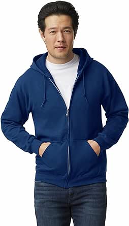 Gildan Unisex adult Fleece Zip Hoodie Sweatshirt, Style G18600, Multipack