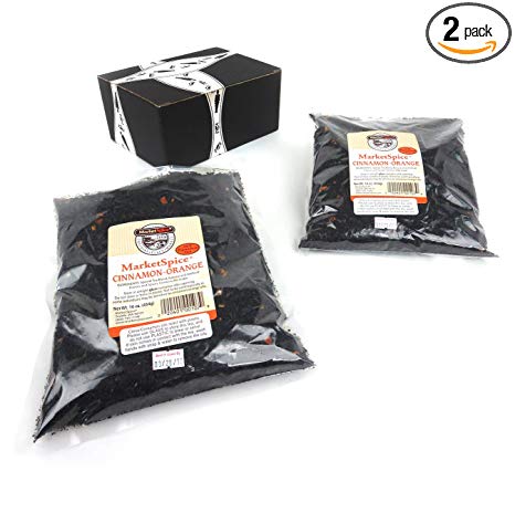 MarketSpice Cinnamon Orange Tea, 1 lb Bags in a BlackTie Box (Pack of 2)