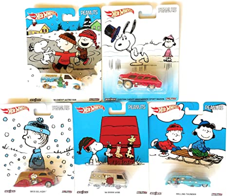 Set of 5: 2016 Hot Wheels Pop Culture Peanuts