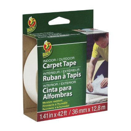 Duck Brand 392907 Indoor/Outdoor Carpet Tape, 1.41-Inch x 42 Feet, Single Roll